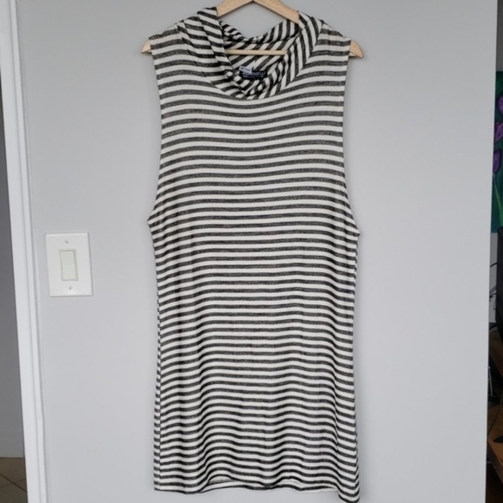 Signorelli black & white striped kate dress
